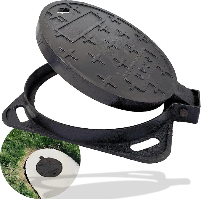 MOSINSBO 280 mm Clear Opening Round Cast-Iron Manhole Cover & Frame